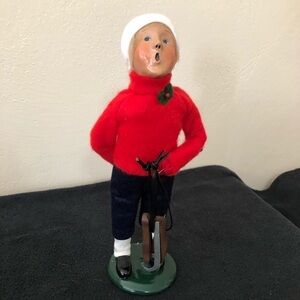 1993 Byers’ Choice Ltd The Carolers Boy with Skates Signed Numbered